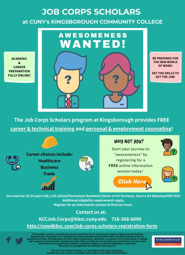 Job Corps Scholars Continuing Education and Workforce Development