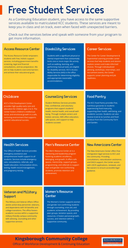 Student resources - Workforce Development and Continuing Education